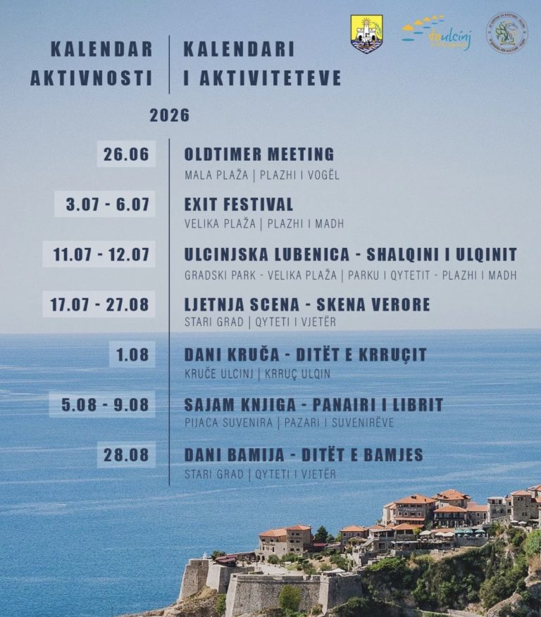 Read more about the article Summer Events Calendar in the Municipality of Ulcinj – 2026